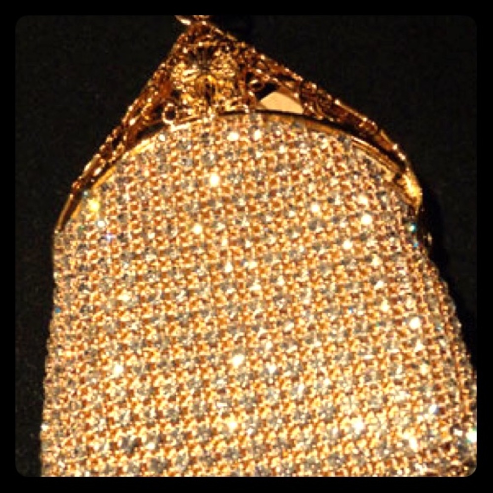 MENBUR NEW! evening purse / clutch gold swarowsky